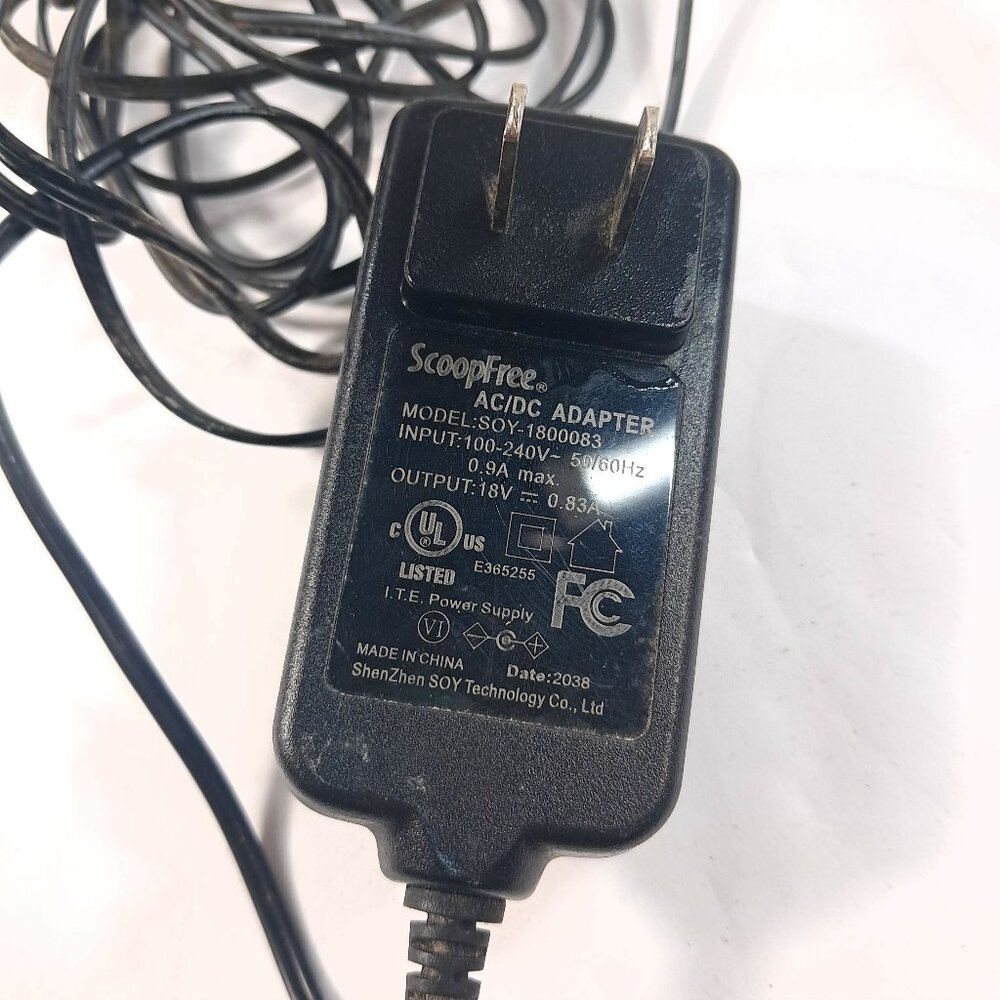 Petsafe Scoopfree litterbox AC/DC Adapter power‎ cord Soy-1800083 genuine OEM
